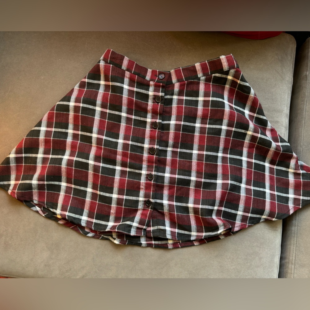 3/$10 Gypsy Warrior Plaid Mini Skirt